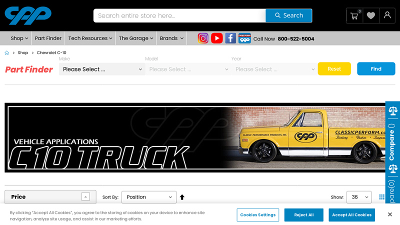 CPP Chevrolet C 1971 chevy truck parts