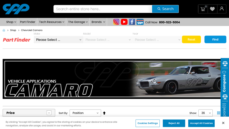 CPP Chevrolet Camaro Parts & Accessories for Classics classic camaro car parts