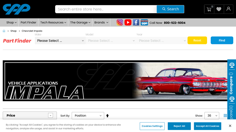 CPP Premium Chevrolet Impala Parts & Performance Accessories impala car parts