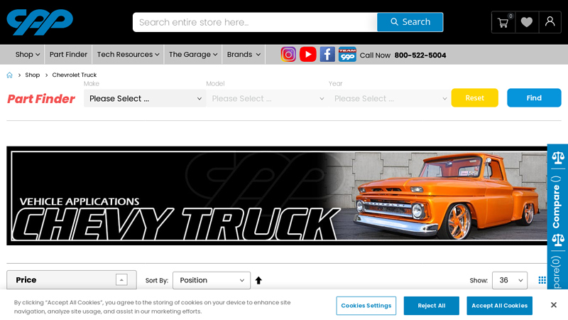 CPP Premium Chevrolet Truck Performance Parts & Accessories aftermarket chevy truck parts