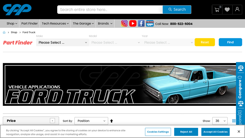 CPP Premium Ford Truck Parts & Performance Accessories 1956 ford f100 parts