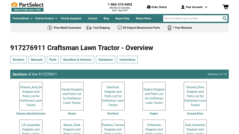 Craftsman Lawn Tractor 917276911 craftsman riding lawn tractor parts