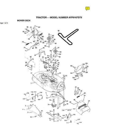 Craftsman Tractor Deck Parts guide
