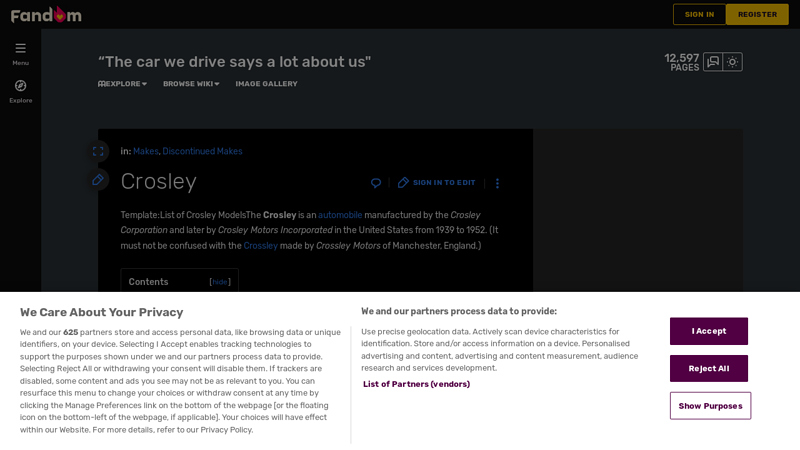 Crosley crosley car parts