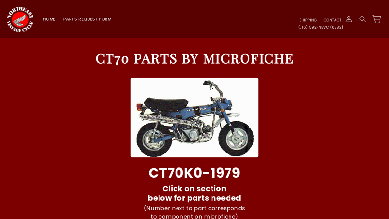 CT70 Parts by Microfiche honda ct70 restoration parts