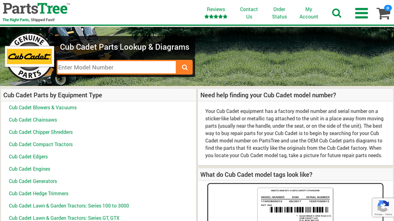 Cub Cadet Parts by Equipment cub cadet lawn tractor parts