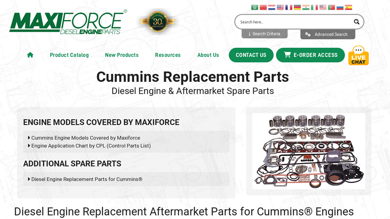 Cummins Replacement Parts cummins diesel motor parts