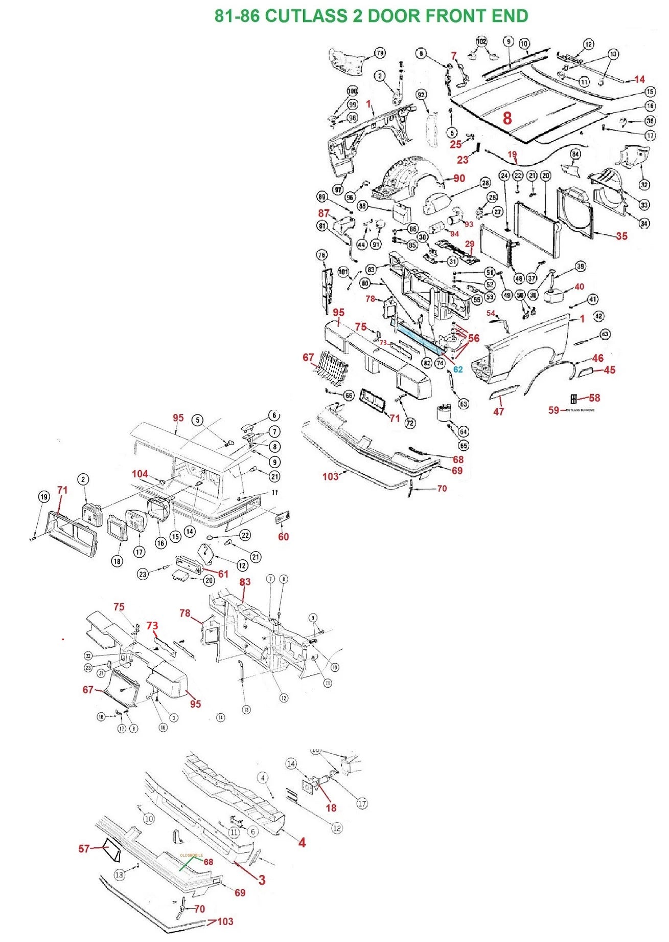 Cutlass Auto Parts guide