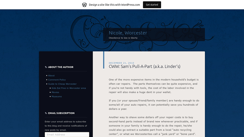 CWW: Sam's Pull-A-Part (a.k.a. Linder's) linders auto parts worcester