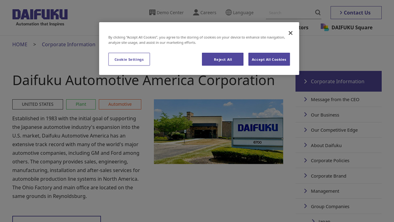 Daifuku Automotive America Corporation auto parts lexington ky