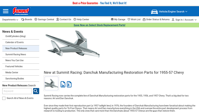 Danchuk Manufacturing Restoration Parts for 1955 1955 chevy auto parts