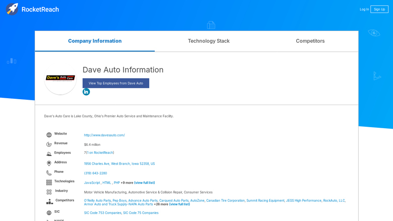 Dave Auto Information daves truck parts