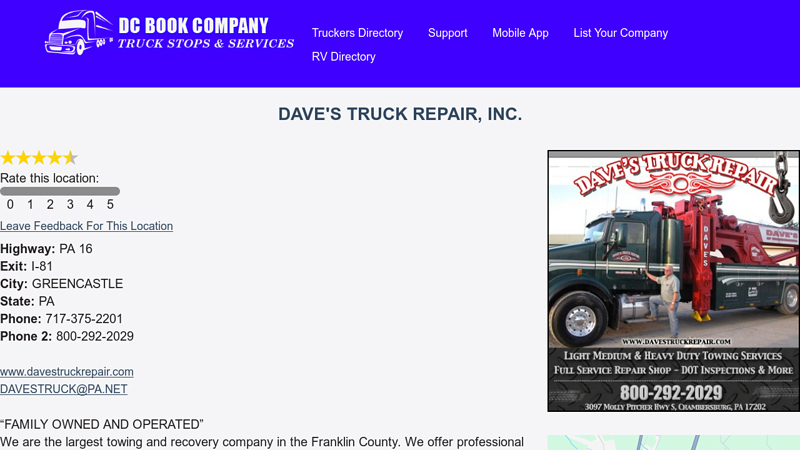 Dave's Truck Repair, Inc. daves truck parts