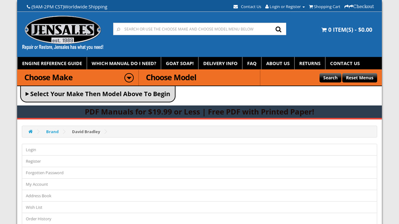 David Bradley david bradley tractor parts