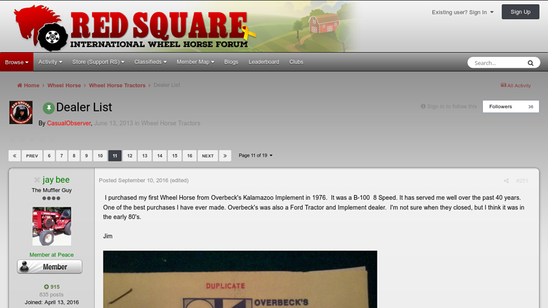 Dealer List walts tractor parts