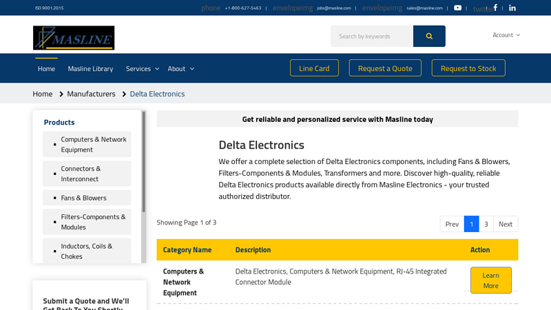 Delta Electronics Components List delta car parts