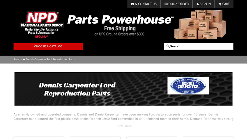 Dennis Carpenter Ford Reproduction Parts 40 ford parts