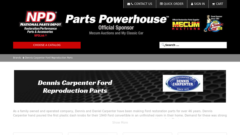 Dennis Carpenter Ford Reproduction Parts ford auto replacement parts
