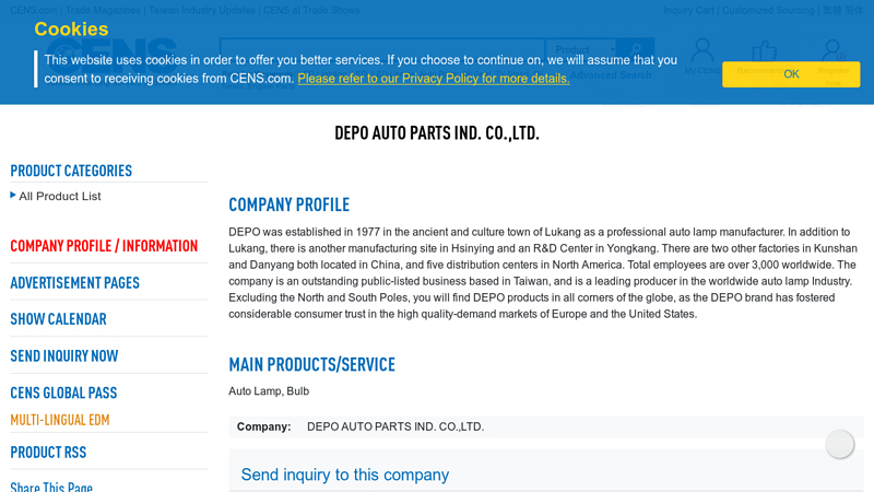 DEPO AUTO PARTS IND. CO.,LTD. depo professional auto parts