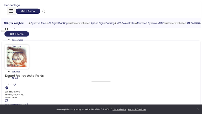 Desert Valley Auto Parts Software Purchases and Digital ... dessert valley auto parts