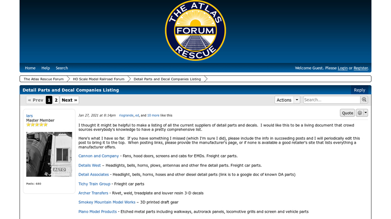 Detail Parts and Decal Companies Listing atlas auto parts