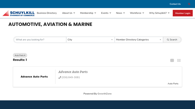 Directory Growth Zone advance auto parts tamaqua