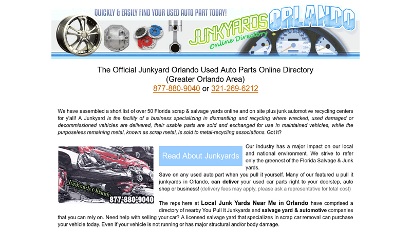 Directory of Junkyards in Orlando Auto Salvage Yard Parts Cars abc used auto parts