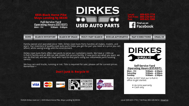 Dirkes Used Auto Parts & Dirkes U-Pull-It atlantic used auto parts
