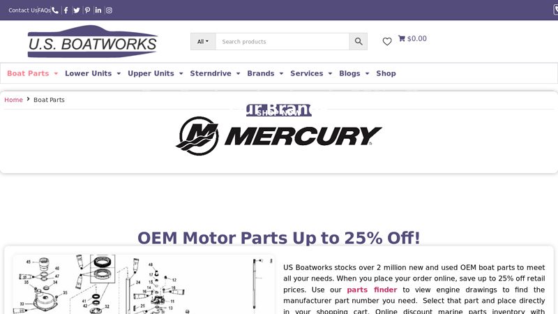 Discount OEM Boat Parts outboard motor parts online