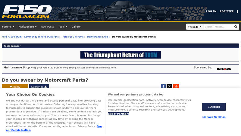 Do you swear by Motorcraft Parts? ford replacement parts