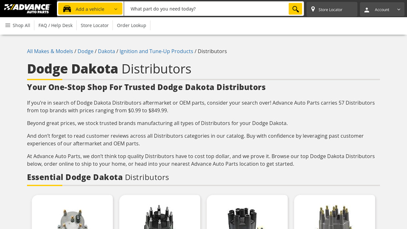 Dodge Dakota Distributors dakota auto parts