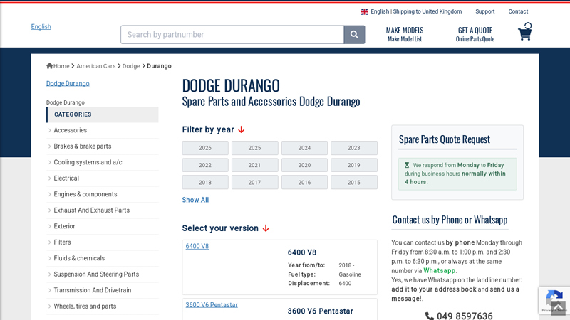Dodge Durango Parts, Online Parts Catalog durango auto parts