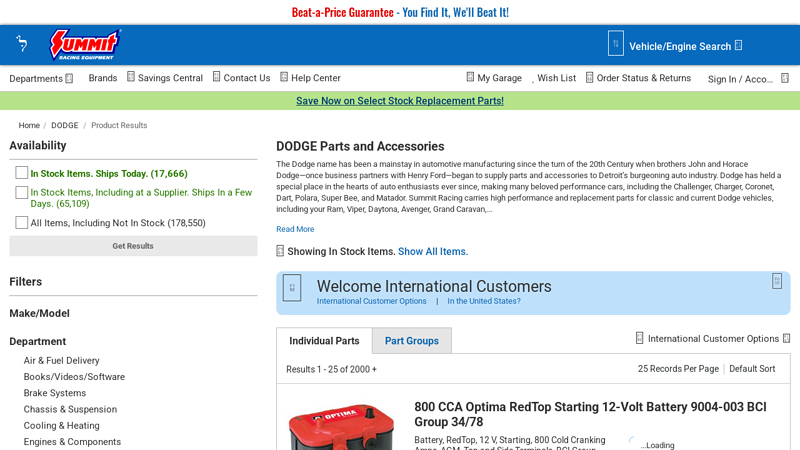 Dodge parts and accessories at Summit Racing aftermarket dodge truck parts