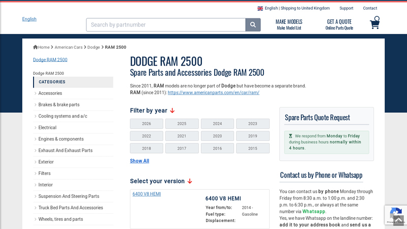 Dodge RAM 2500 Parts, Buy Now dodge ram 2500 truck parts