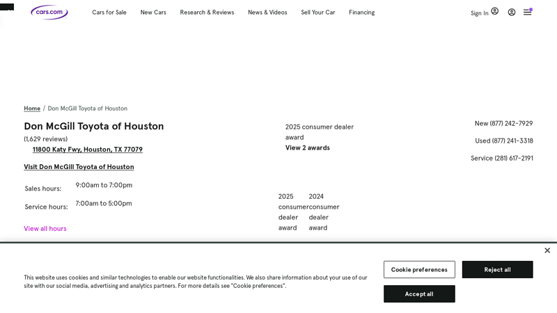 Don McGill Toyota of Houston don mcgill toyota parts