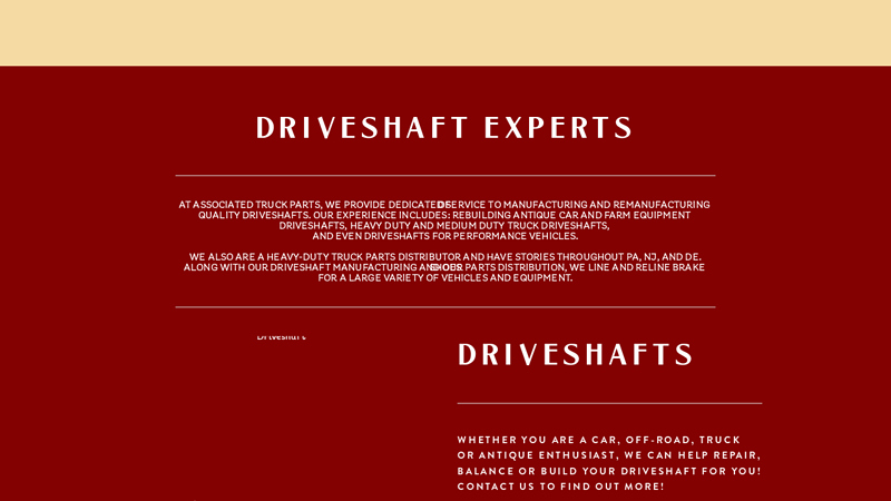 DRIVELINE philadelphia truck parts