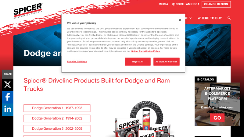 Driveline Products for Dodge Ram Trucks ram truck parts