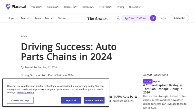 Driving Success: Auto Parts Chains in 2024 autozone auto parts near me