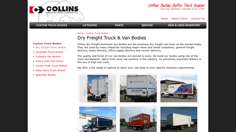 Dry Freight Truck & Van Bodies collins truck parts