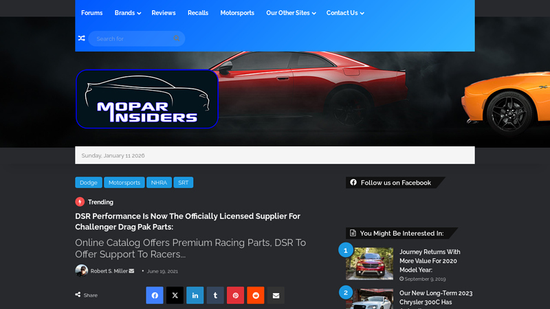 DSR Performance Is Now The Officially Licensed Supplier For ... dodge challenger car parts