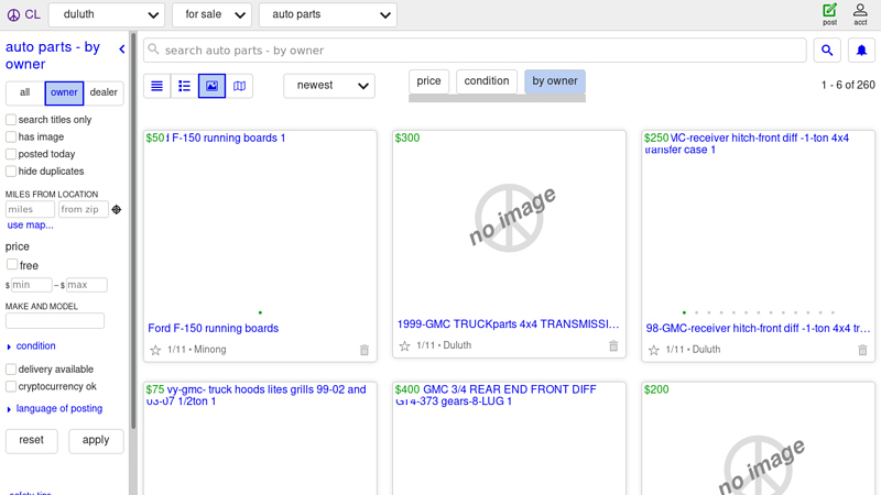 duluth auto parts for sale by owner craigslist car parts for sale by owner