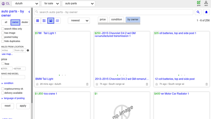 duluth auto parts for sale by owner craigslist auto parts - by owner