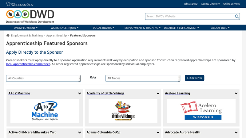 DWD Apprenticeship calumet auto parts milwaukee wi