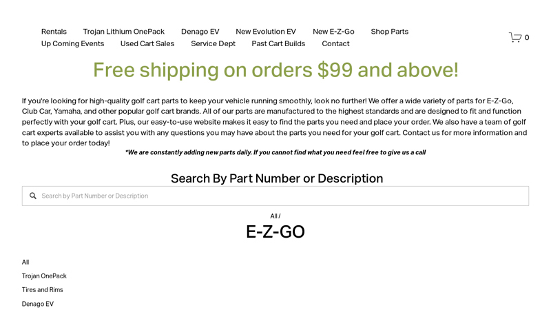 E ezgo golf car parts