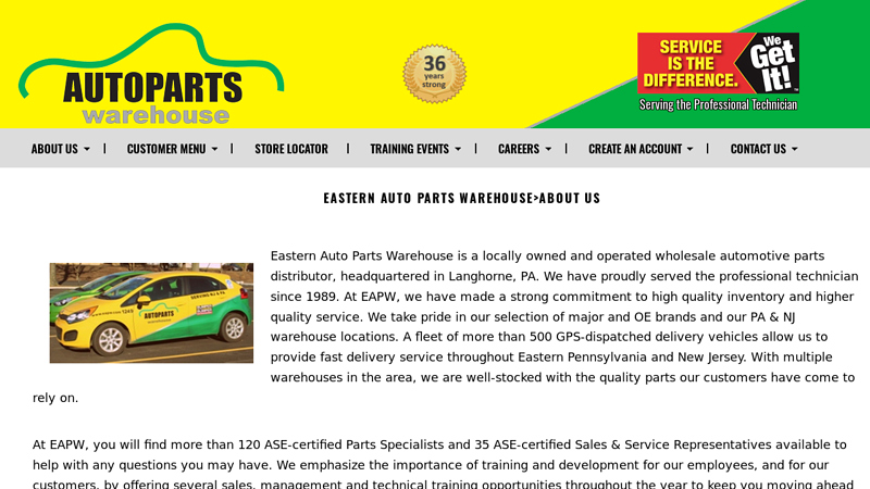 Eastern Auto Parts Warehouse 24 hr auto parts