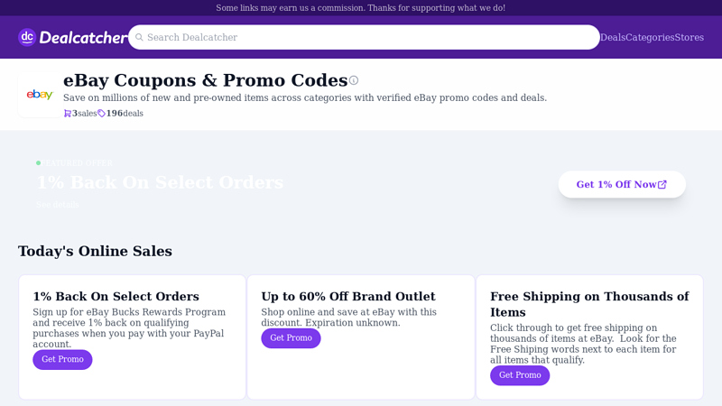 eBay Coupons & Promo Codes ebay car parts discount code