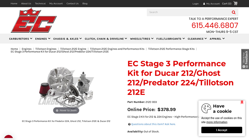 EC Stage 3 Performance Kit predator 212cc motor parts