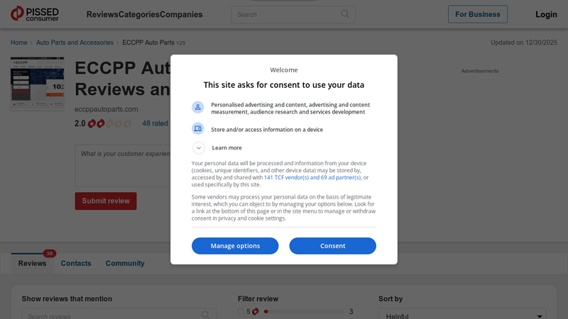 ECCPP Auto Parts Reviews and Complaints eccpp auto parts reviews
