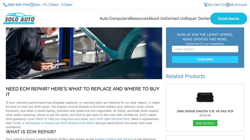 ECM Repair: What to Replace & Where to Buy Parts ecm car part