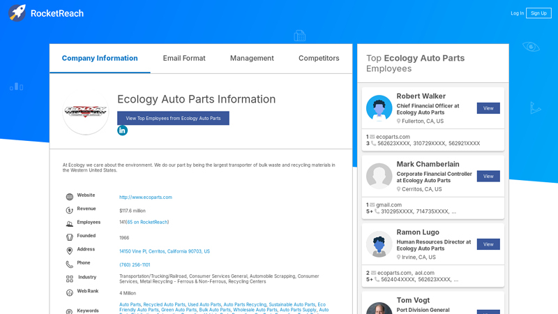 Ecology Auto Parts Information ecology auto parts